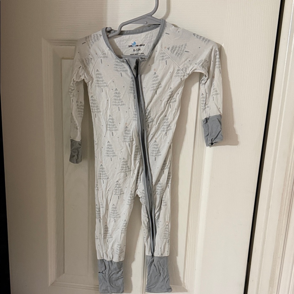 Bamboo Charming Gray Tree Print Kids Footie